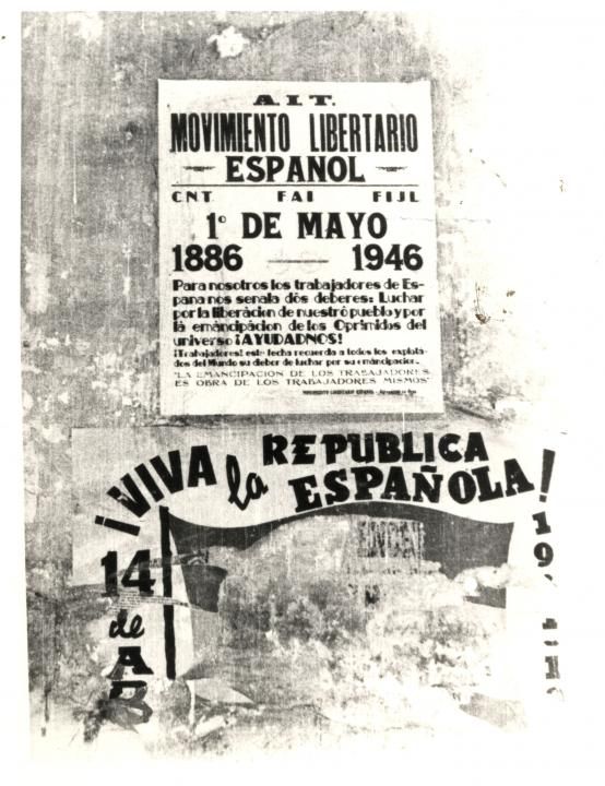 Tract des anarchistes espagnols pour l'appel à manifester le 1er mai 1946
