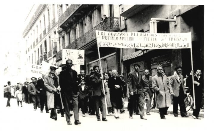 Manifestation des exilés espagnols à Oran 1er mai 1946