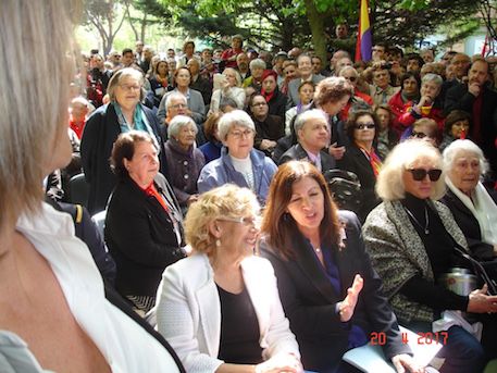Inauguration du jardin de la Nueve à Madrid, 20 avril 2017