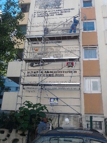 Démontage échafaudage, 9 juillet 2019