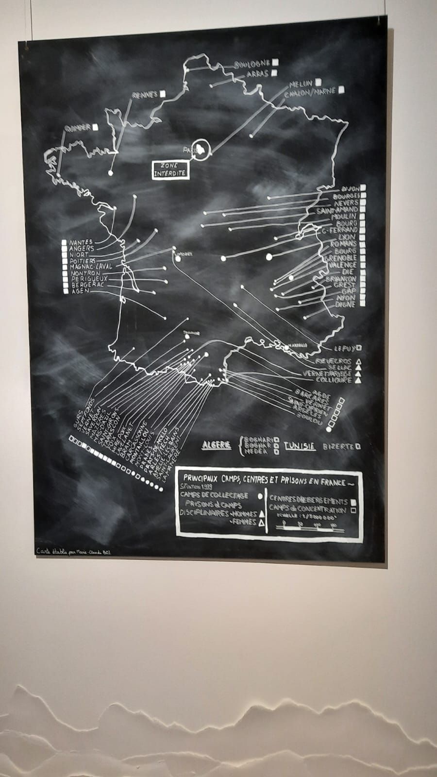 La carte sur tableau noir