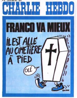 juillet 1974 une de Charlie Hebdo Dessin de Reiser.