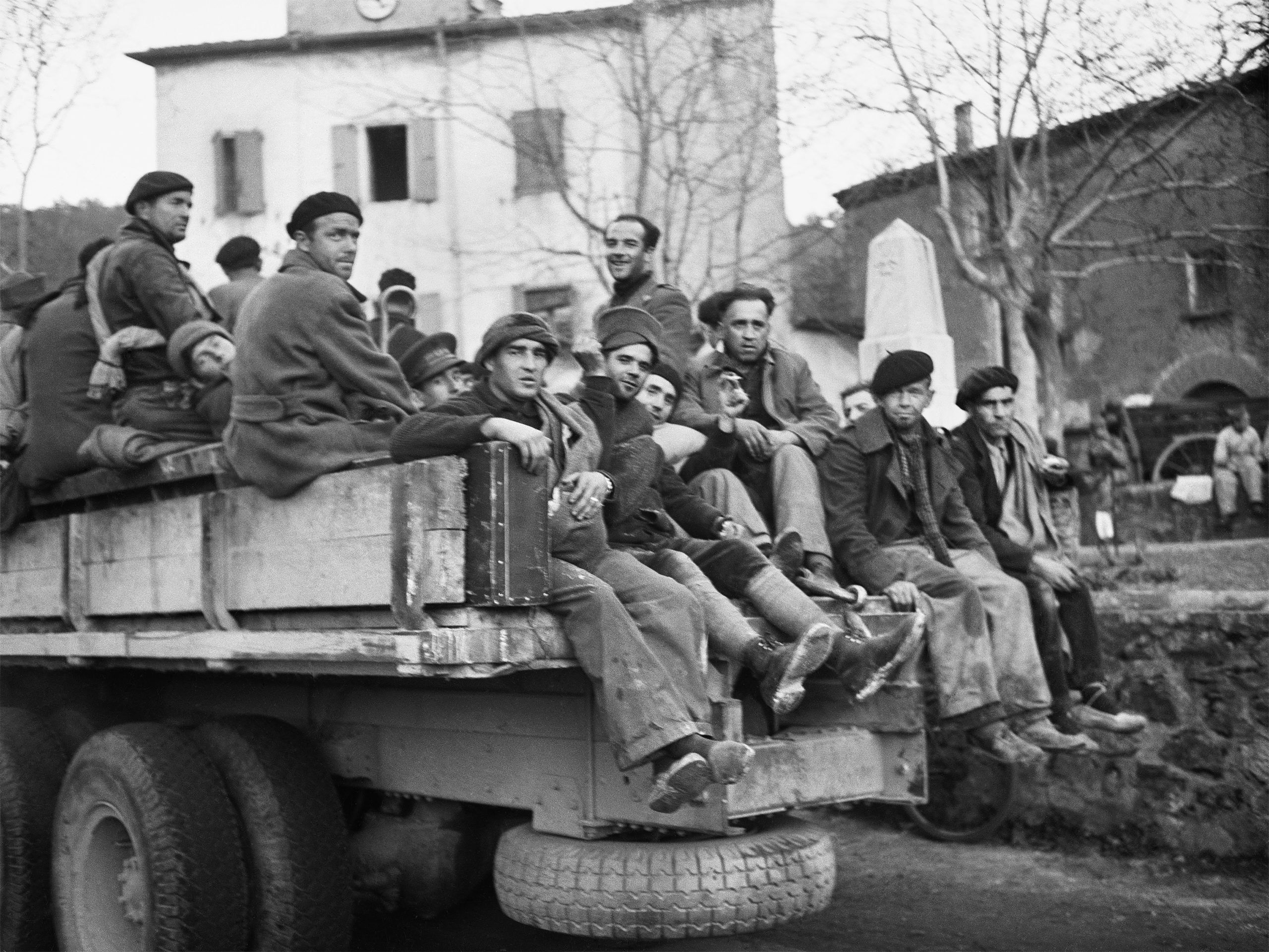 Soldats espagnols réfugiés fev 1939