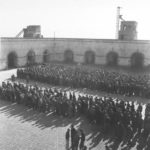 Prisonniers républicains enfermés au fort de Monjuich (Barcelone)