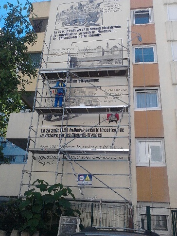 Démontage échafaudage 2, 9 juillet 2019