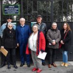 le groupe d'accueil au jardin de la Nueve