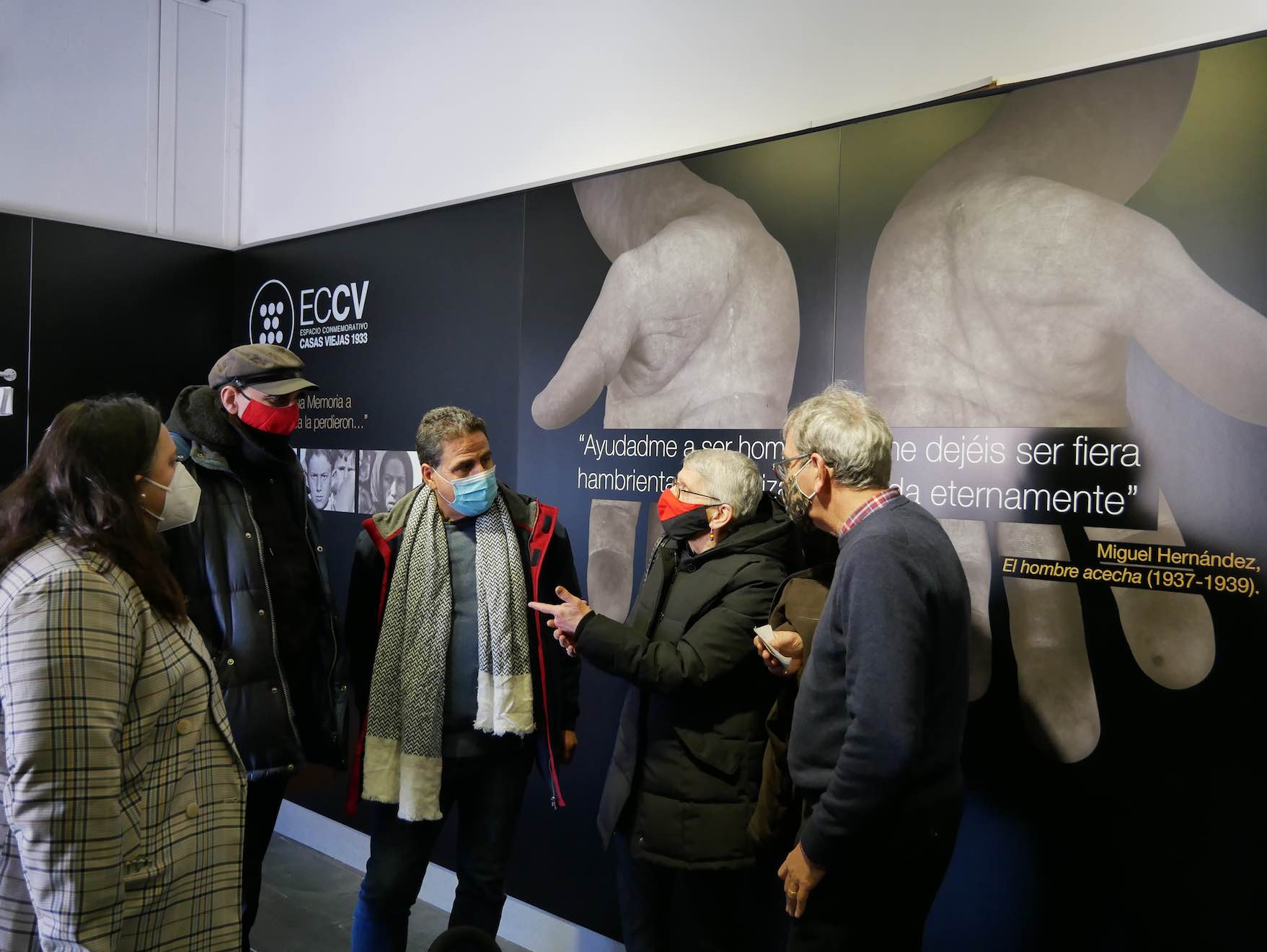 Au musée avec la présidente de la communauté des communes et le conseiller mémoire de la députation de Cadiz