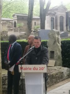Aimable Marcellan parle au nom de l'association 24 Août 1944