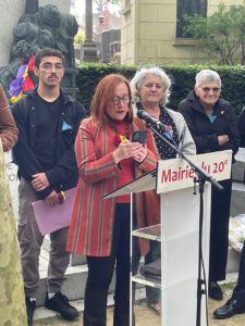 Rose Idarraga est venue spécialement de Bilbao pour lire ce poème ce 5 mai à Paris